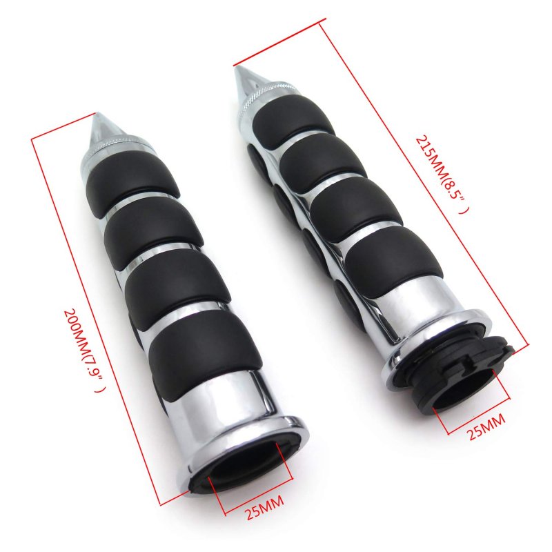 Chromed Spike Rubber 1 Handlebar Grips For Kawasaki Nomad 1500 Fi Drifer Classic Mean Streak 800 1600 Vulcan 2000 B01bn0nxou
