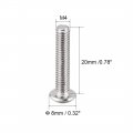 Uxcell M4x20mm Machine Screws Hex Socket Round Head Screw 304 Stainless Steel Fasteners Bolts 50pcs