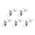 5pcs U Shaped Connector Bracket 20x20mm 304 Stainless Steel Pipe Strap Clamps For Door Shed Closed Bar Holder Strut Channel 