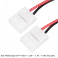 Uxcell 2 Pin 8mm Solderless Strip To Jumper Cable For 3528 2835 Single Color Led Lights 10pcs