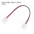 Uxcell 2 Pin 8mm Solderless Strip To Jumper Cable For 3528 2835 Single Color Led Lights 10pcs