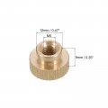 Uxcell Knurled Thumb Nuts 10pcs M5 X D12mm H9mm Brass Nut With Collar High Head Blind Hole For 3d Printer Parts