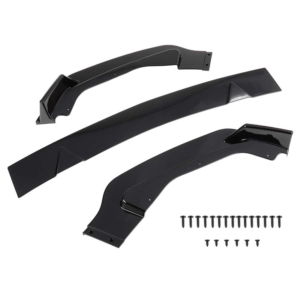 Front Bumper Lip Spoiler For Infiniti Q50 Base Premium 2014 2017 Glossy Black Abs 3 Piece Set
