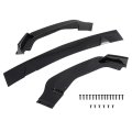 Front Bumper Lip Spoiler For Infiniti Q50 Base Premium 2014 2017 Glossy Black Abs 3 Piece Set