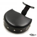 Httmt Sbb043-i- Black Driver Backrest Easy On Off Studded Compatible With H-d 2018-up Heritage Softail