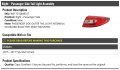 Right Passenger Side Outer Tail Light Assembly Standard Bulb Body Mounted Compatible With 2015-2017 Hyundai Sonata