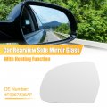 X Autohaux Car Left Side Rearview Heated Mirror Glass With Backing Plate For Audi A3 2008-2010 No 4f0857535af