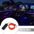 5 Meter 16ft Neon El Wire String Strip Red Cold Light Glow For Car Interior Decoration