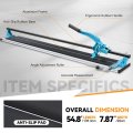 Auto Dynasty 47 Inch Manual Tile Cutter Porcelain Ceramic With Anti-skid Feet And Tungsten Carbide Cutting Wheel Machine