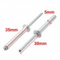 Uxcell 20 Pcs 5mm X 35mm Aluminum Steel Open End Blind Rivets