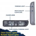 Corner Lights Bumper Signal For 1997-2001 Jeep Cherokee Xj 4 Pieces Smoky Lens Chrome Housing Amber Reflector