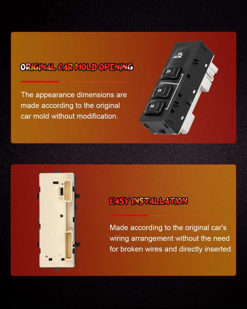 4x4 Wheel Drive Selector Switch For Chevrolet Avalanche 1500 2003 2004 Silverado Suburban Tahoe And Gmc Sierra Yukon Oe