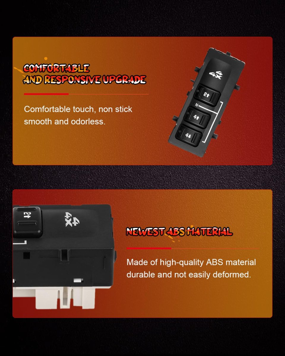 4x4 Wheel Drive Selector Switch For Chevrolet Avalanche 1500 2003 2004 Silverado Suburban Tahoe And Gmc Sierra Yukon Oe