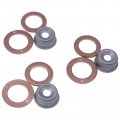 Fridayparts 3 Cylinder Injector Seal Kit With Heat Shield 19077-53650 19077-53652 Compatible For Kubota Engine D662 D722