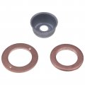 Fridayparts 3 Cylinder Injector Seal Kit With Heat Shield 19077-53650 19077-53652 Compatible For Kubota Engine D662 D722