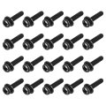 M3 X 14mm Carbon Steel Phillips Pan Head Machine Screws Bolts Combine With Spring Washer And Plain Washers 20pcs 