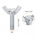 Uxcell 15pcs M6x20mm Wing Butterfly Screws Bolts Bolt Thumb Hand Carbon Steel