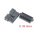 10 Sets Lots Pin Sm2 54-10p 2 54mm Series Sm-10p Multipole Connector Plug With Male And Female Pins