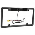 License Plate Camera 3 In 1 Car Frame Parking Sensor Radar Rearview Reverse Backup 2led