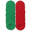 Ags Battery Terminal Protector Anti-corrosion Felt Fiber Washers 10 Green And Red Sets 