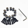Round Black Windshield Bolts Screw Nuts Kit For Cbr 600rr 1000rr Suzuki Gsxr 600 750 1000 R1 R6 R6s Kawasaki Zx6r Zx9r Zx10r 