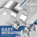 Pack Of 10 2 Inches Id Narrow Band Exhaust Muffler Seal Clamps Sleeve Universal Use For Outer Diameter Pipe Stainless Steel