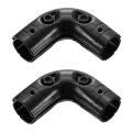 2 Pcs 90 Degree Structural Pipe Connector 1-1 8 2-way Metal Connectors Corner Fittings End Rails Clamp With Screws For Diy 