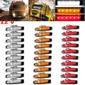 Polarlander 30pcs 12v 6led Side Marker Indicators Lights Lamp For Car Truck Trailer Lorry 6 Led Amber Clearence Bus Waterproof 