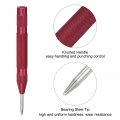 Uxcell Automatic Center Punch 5-inch Spring-loaded Hole Puncher Marker Hand Tool Adjustable Red For Wood Metal Plastic 2pcs