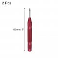 Uxcell Automatic Center Punch 5-inch Spring-loaded Hole Puncher Marker Hand Tool Adjustable Red For Wood Metal Plastic 2pcs
