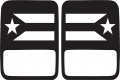 Jeeptails Puerto Rico Flag Tail Light Covers Non-led For Jeep Gladiator Black 1 Pair 