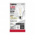Satco 6 Pack Dimmable Led Filament Lamps S12415 High Lumens 8 Watt A19 Clear Medium Base 3000k 90 Cri 120 Volt For Use At