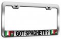 Got Spaghetti Italian Italy Chrome Metal License Plate Frame Tag Holder N31 