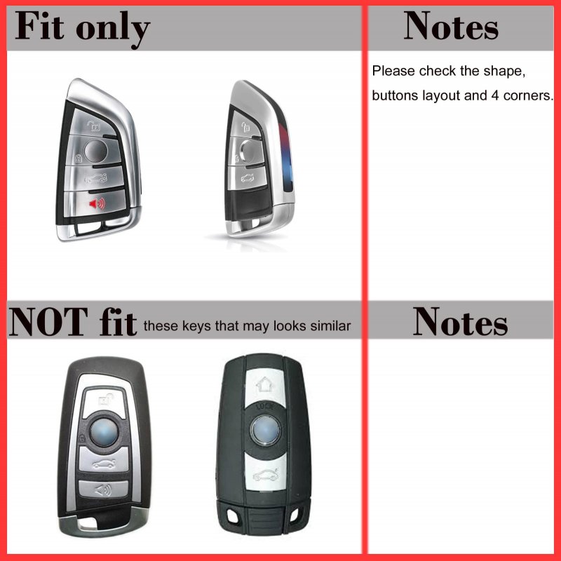 Leather Key Fob Cover Withchain And Hook For Bmw 1 2 3 4 5 6 7 M Series X1 X2 X3 X5 X6 Z4 4 Button Smart Key Case Black 2015 To