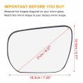 X Autohaux Car Rearview Left Side Heated Mirror Glass With Backing Plate 84740-78k30-000 For Suzuki Grand Vitara 2006-2013