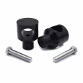 Motor Shorty Round 1 25 Handlebar Riser For Most Motorcycle With 31 25mm Bar Diameter P N Mt030-007-1 25-bk 