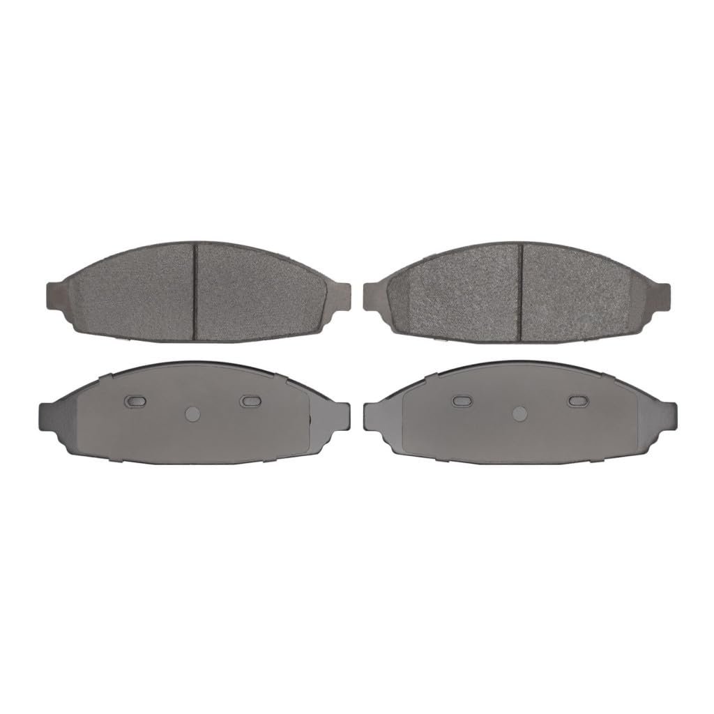 Disc Brake Pads For Mercury Marauder 2003 2004 Semi Metallic Friction 0 65 Inner Thickness 2 42 In Outer Height Front Position