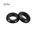 Uxcell Rubber Grommets 12mm Dia Wire Gasket Ring For Hole Plug Cable Black 100 Pieces