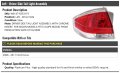 Marketplace Auto Parts Left Driver Side Tail Light Assembly With Chrome Insert Compatible 2008-2011 Ford Focus Sedan Fits Coupe