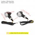 Topteng Pair Turn Signal Indicator Light Universal Small Bullet Motorcycle Blinker Lights