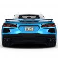 Ipick Image For Chevrolet Corvette C8 Stingray In 3d On Silver Real 3k Carbon Fiber Finish Abs Plastic License Plate Frame