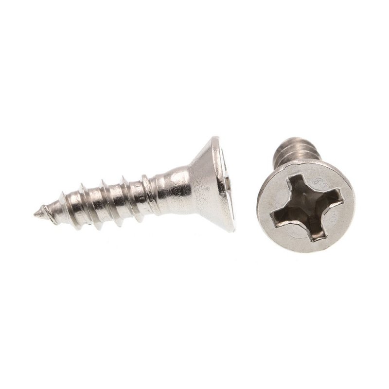 Wood Screws Flat Head Phillips Drive 10 X 0 75 In Grade 18 8 Stainless Steel 25 Pack Model Number
