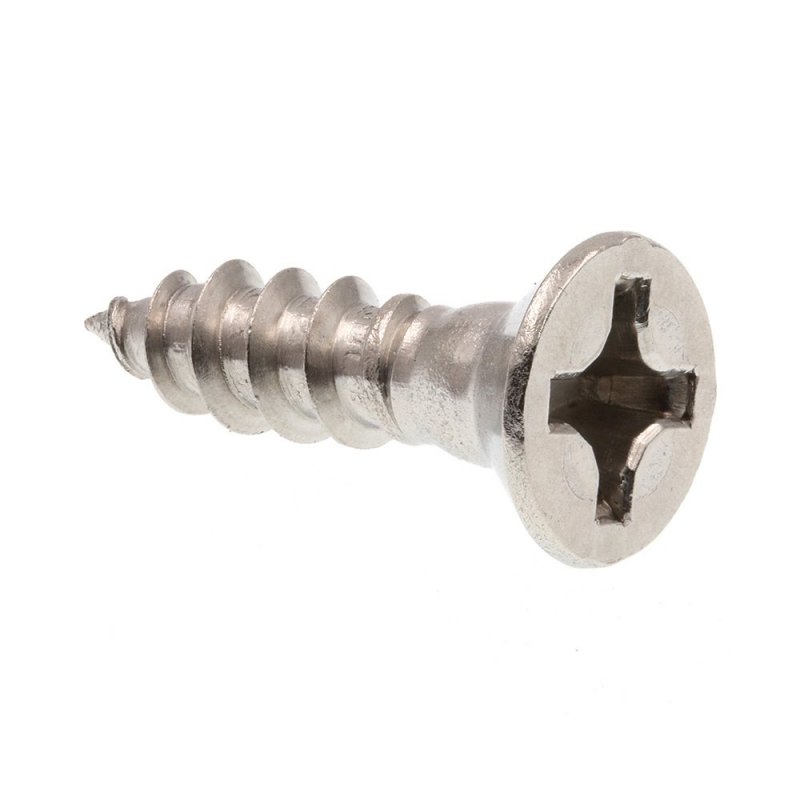 Wood Screws Flat Head Phillips Drive 10 X 0 75 In Grade 18 8 Stainless Steel 25 Pack Model Number
