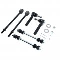 A-premium Set Of 6 Front Sway Bar Link Inner Outer Tie Rod End Compatible With Chevrolet Silverado 1500 99-06 Classic 07 Gmc