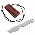 Bps Knives Techno Bee Stainless Steel Neck Knife Skeleton Fixed Blade With Genuine Leather Case Camping Utility Fixed-blade 