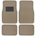 Bdk Classic Carpet Floor Mats For Car Auto Universal Fit -front Rear With Heelpad Medium Beige 