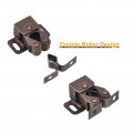 Uxcell Retro Cabinet Door Double Roller Catch Ball Latch With Prong Hardware Mounting Screws 32mm Bronze Tone 10pcs