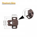 Uxcell Retro Cabinet Door Double Roller Catch Ball Latch With Prong Hardware Mounting Screws 32mm Bronze Tone 10pcs