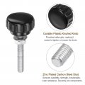 Uxcell 4 Set M6 X 35mm Male Thread Knurled Knobs Thumb Screws With Nuts Washers Clamping Knob Grip 25mm Plastic Head Hand