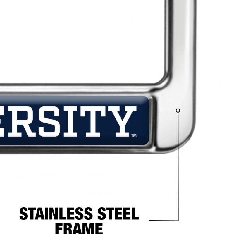 Robert Morris University Mascot License Plate Frame Full Size Standard Metal For North American Plates 12 3 In X 6 Uv And Water